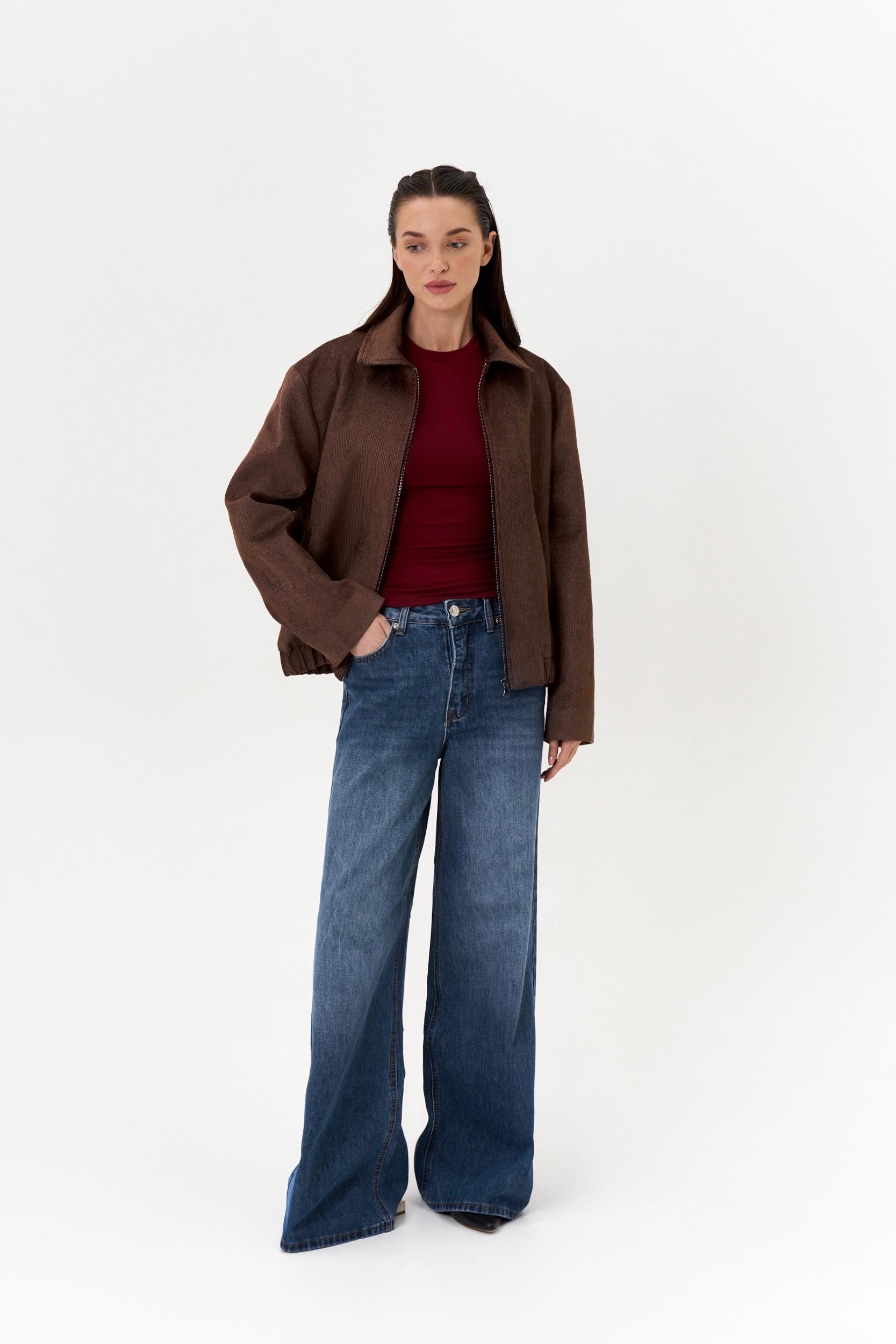 Бомбер из вельвета