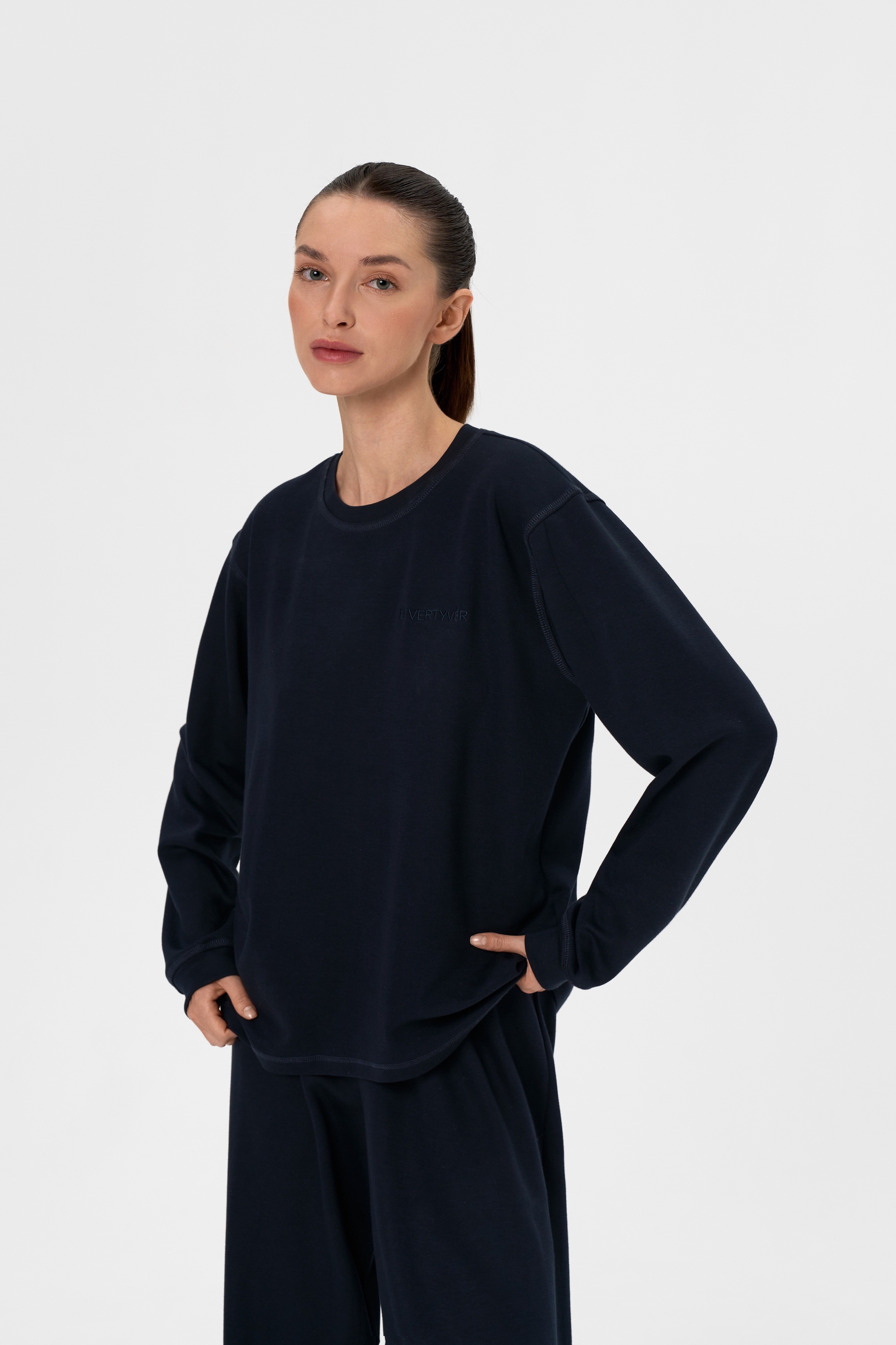 Лонгслив Bleu foncé