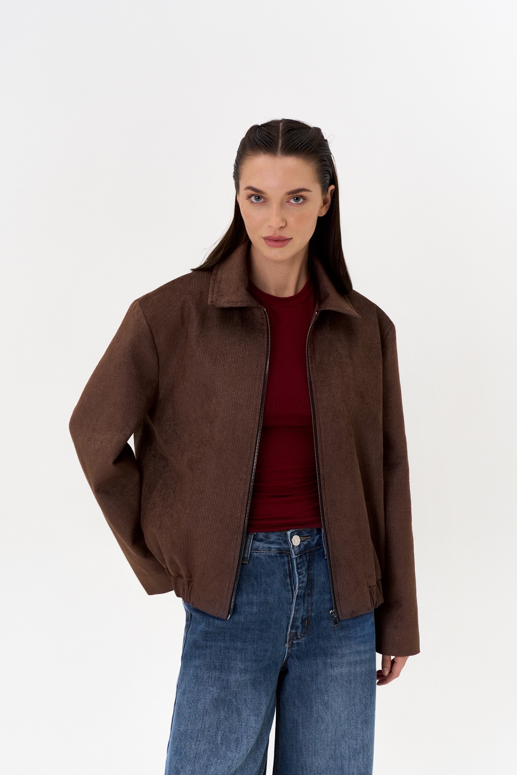 Бомбер из вельвета