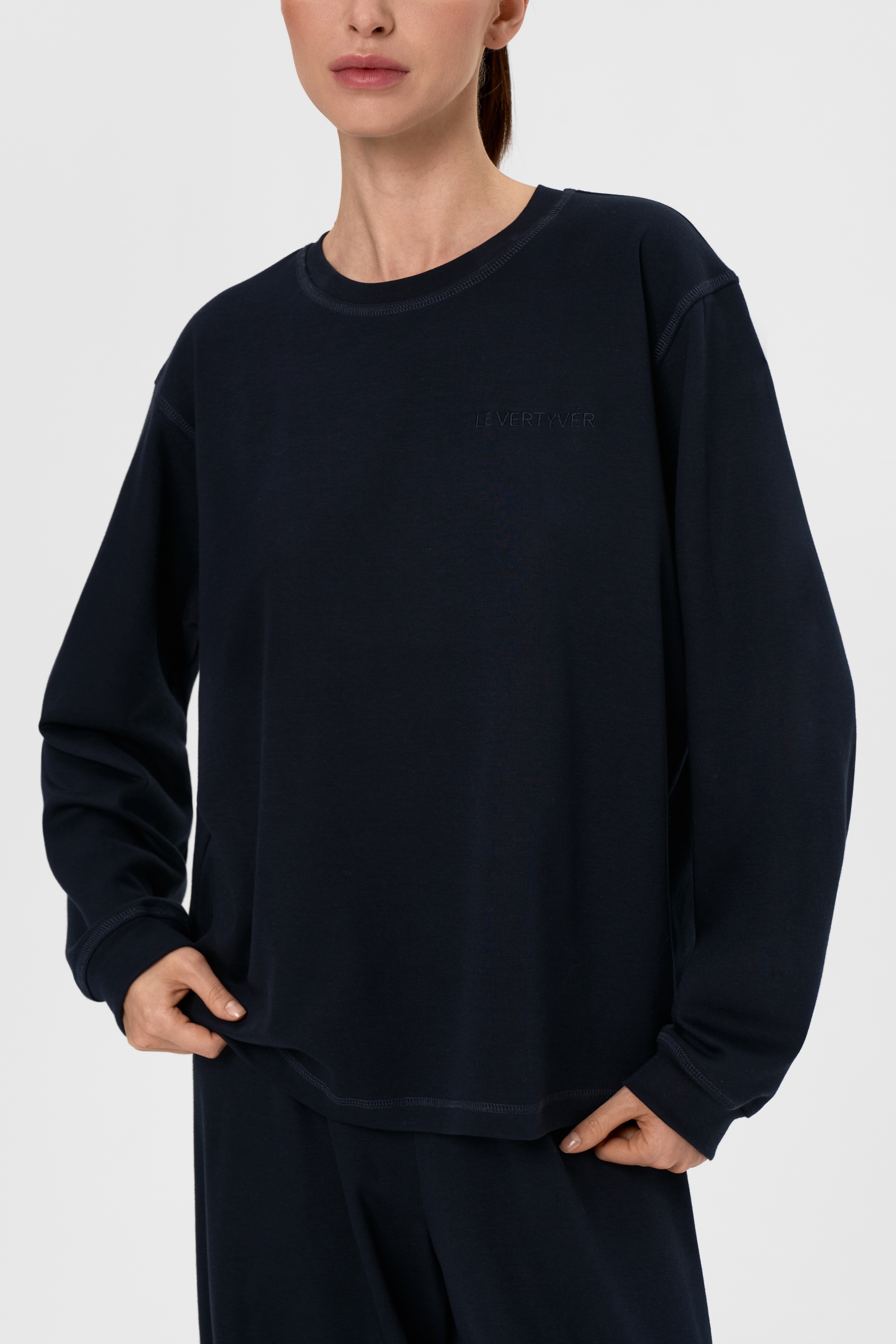Лонгслив Bleu foncé