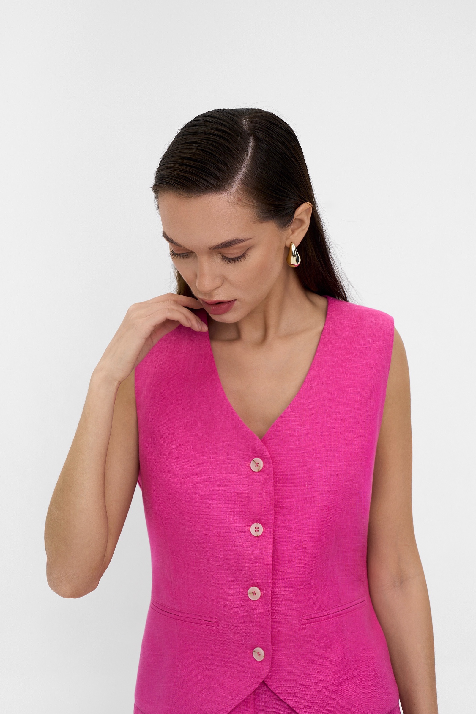 Жилетка изо льна