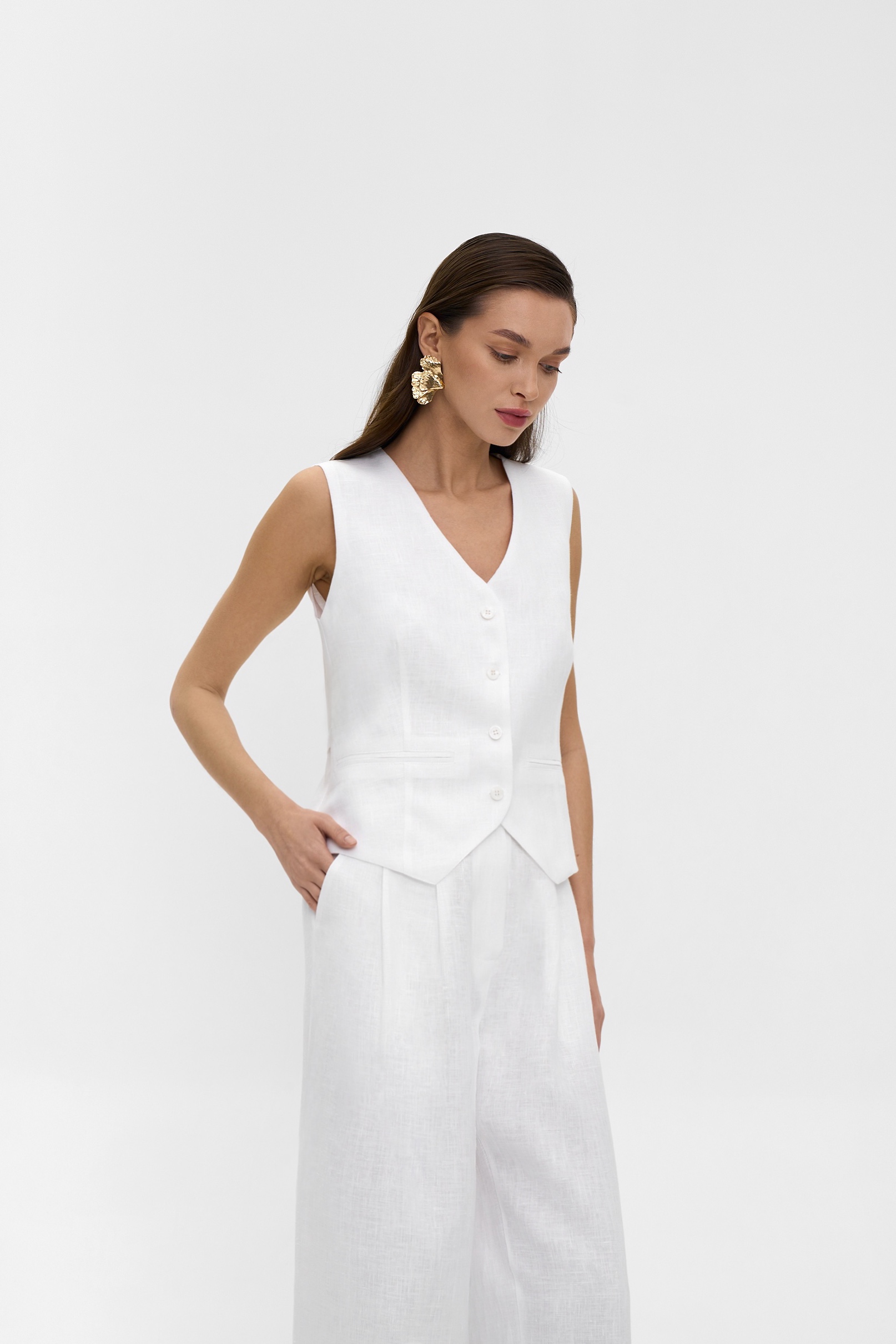 Жилетка изо льна